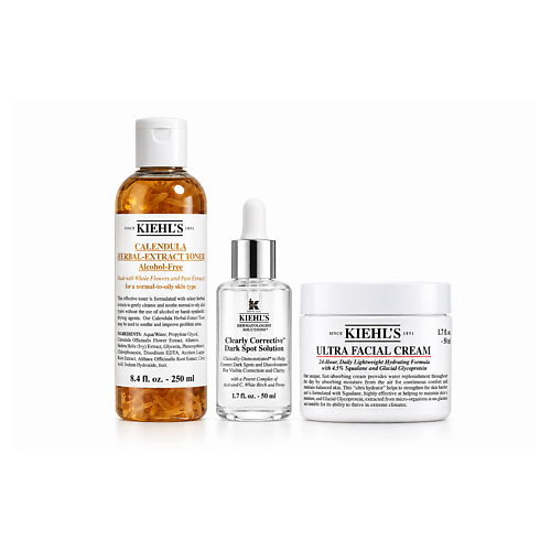 KIEHL'S Набор для ухода за лицом Calendula, Clearly Corrective & Ultra Facial
