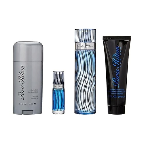 Набор парфюмерии PARIS HILTON Набор парфюмерии FOR MAN SET (100ML EDT + 7.5ML MINI + 78g DEO + 90ML HBW)
