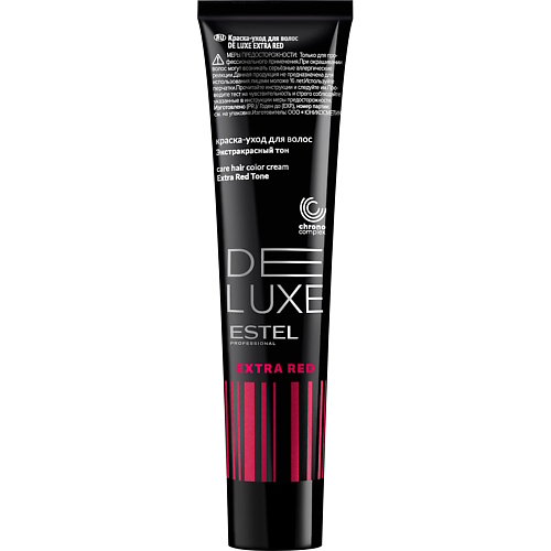 Краска для волос ESTEL PROFESSIONAL Краска-уход для волос DE LUXE EXTRA RED