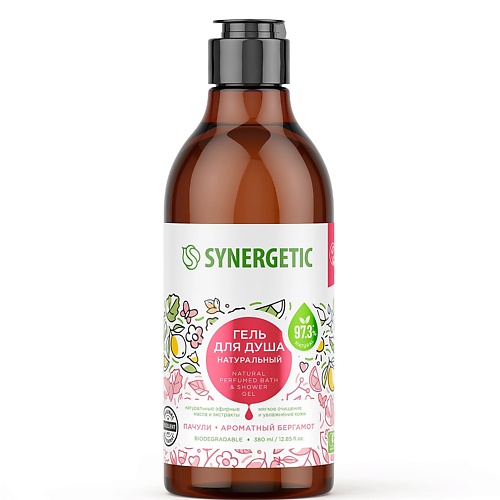 Гель для душа SYNERGETIC Гель для душа Пачули и ароматный бергамот