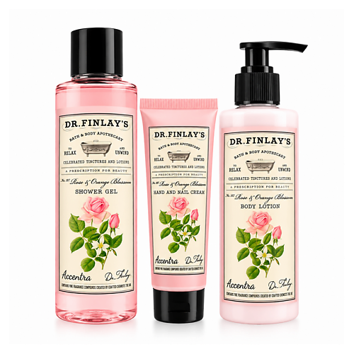 Набор средств для ухода за телом ACCENTRA Набор для тела Dr. Finlay's Rose & Orange Blossom