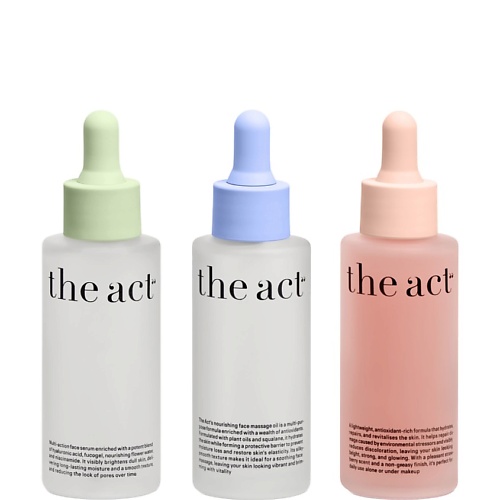 Сыворотка для лица THE ACT Набор сывороток сияние + увлажнение + масло для лица