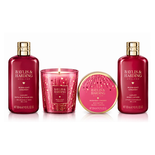 Набор средств для ухода за телом BAYLIS&HARDING BAYLIS & HARDING Набор для тела Midnight Cherry Candlelit Bathing