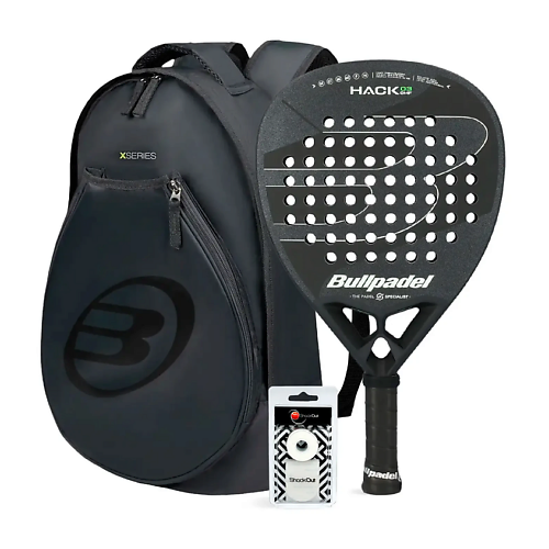 Ракетка для падел тенниса BULLPADEL Набор для падел-тенниса Hack 03 + Bag Tour Black