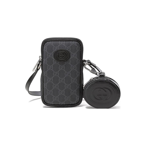 Сумка GUCCI Сумка Canvas With Leather Shoulder Bag Mini (Basic Set+Shopping Bag)