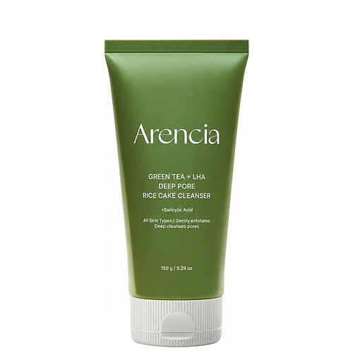 Пенка для умывания ARENCIA Пенка для очищения Green Tea LHA Deep Pore Rice Cake Cleanser