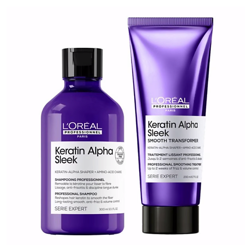 Набор для ухода за волосами L'OREAL PROFESSIONNEL Набор для разглаживания волос L'Oreal Professionnel Keratin Alpha Sleek