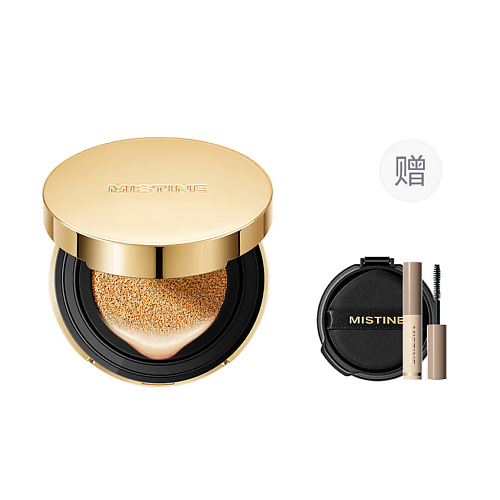 Набор средств для лица MISTINE Набор Gold Perfect Cover Cushion: Кушон + рефилл + мини-тушь