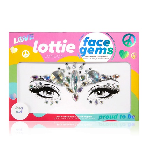 Наклейки для лица LOTTIE LONDON Стразы для лица