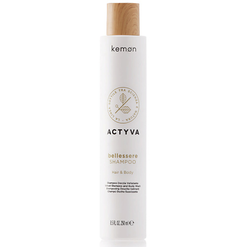 Шампунь для волос KEMON Шампунь для волос ACTYVA BELLESSERE SHAMPOO SN VELIAN 250ML - FOR ALL HAIR TYPE