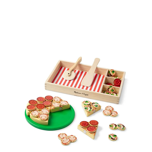 Развивающая игрушка MELISSA & DOUG Деревянный игровой набор Food Play Pizza