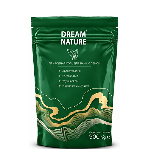 Соль для ванны DREAM NATURE Соль для ванны морская с пеной, аромат череды и крапивы