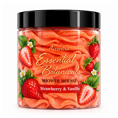 Гель для душа ACCENTRA Мусс для душа Essential Botanics Strawberry & Vanilla