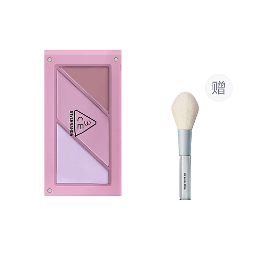 Набор средств для лица 3CE Набор: Румяна Layer-it-all Blush Palette + Кисть для румян Blush Brush