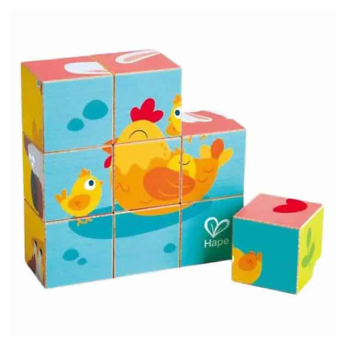 Игрушка HAPE Конструктор Ферма кубики