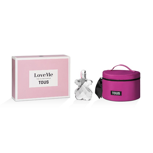 Набор парфюмерии TOUS Набор парфюмерии THE SILVER PARFUM PLAYFUL SET (PARFUM VAPO 90ML + VANITY CASE)