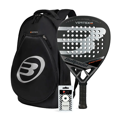 Ракетка для падел тенниса BULLPADEL Набор для падел-тенниса Vertex 03 + Bag Tour Black