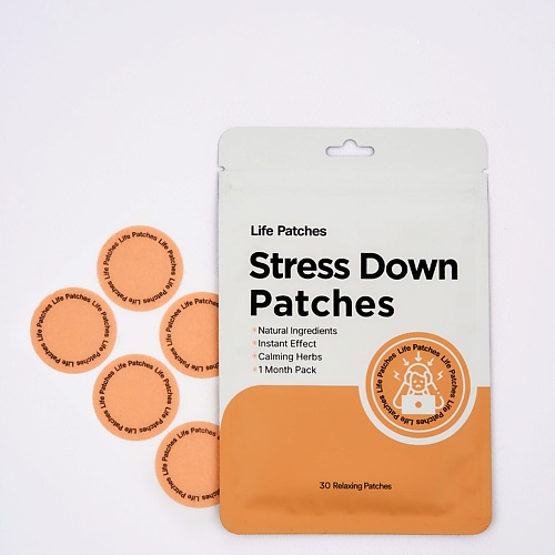 Патчи для тела LIFE PATCHES Патчи для снижения стресса 30шт / Патчи антистресс / Life Patches