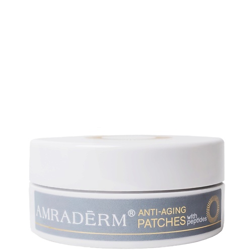 Патчи для глаз AMRADERM Антивозрастные гидрогелевые патчи для глаз с пептидами от отёков и тёмных кругов, 60 шт.