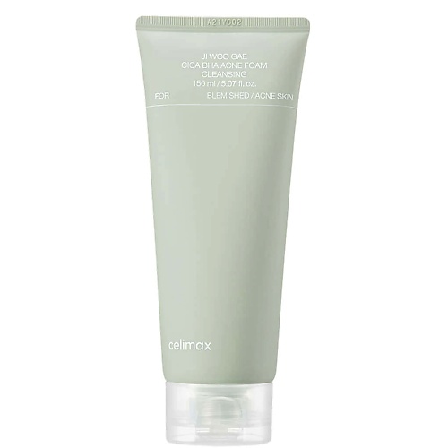 Пенка для умывания CELIMAX Пенка с BHA и центеллой Ji Woo Gae Cica BHA Acne Foam Cleansing
