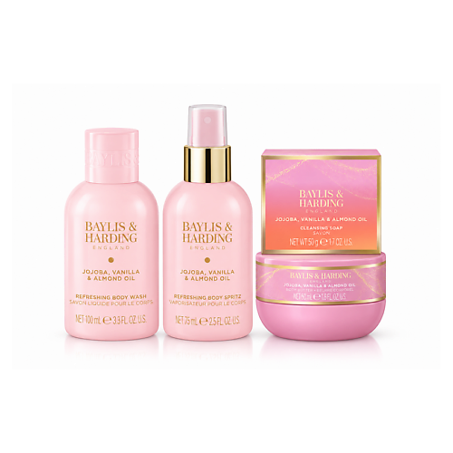 Набор средств для ухода за телом BAYLIS&HARDING BAYLIS & HARDING Набор для тела Jojoba, Vanilla & Almond Oil
