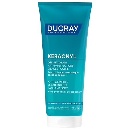 Гель для умывания DUCRAY Очищающий гель для лица и тела Keracnyl