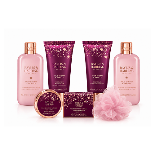 Набор средств для ухода за телом BAYLIS&HARDING BAYLIS & HARDING Подарочный набор для тела Wild Cherry & Vanilla