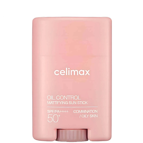 Солнцезащитный стик для лица и тела CELIMAX Матирующий стик SPF50+ PA++++ Oil Control Mattifying Sun Stick