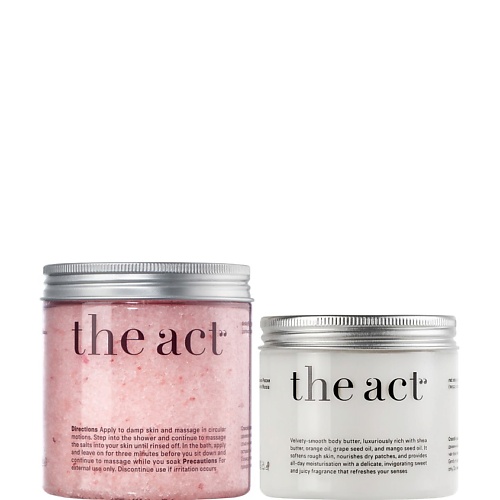 Набор средств для ухода за телом THE ACT Набор Скраб для тела Грейпфрут и Баттер Сицилийский Апельсин