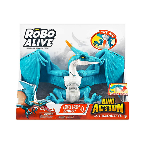 Развивающая игрушка ZURU Динозавр Robo Alive: Dino Action Pterodactyl Celeste Сочлененная фигура