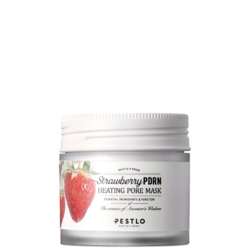 Маска для лица PESTLO PESTLE+ROAD Маска для очищения пор с PDRN клубники Strawberry Heating Pore Mask