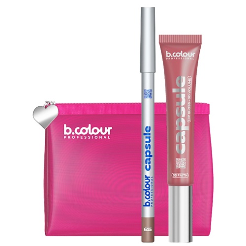 Набор средств для губ B.COLOUR PROFESSIONAL Набор косметики для макияжа, подарочный, подарки для женщин CAPSULE