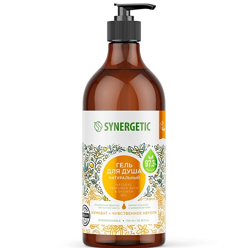 Гель для душа SYNERGETIC Гель для душа Кумкват и чувственное нероли