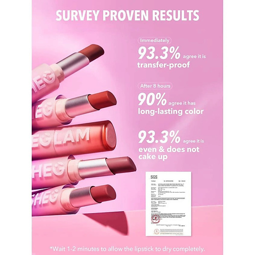 Помада для губ SHEGLAM Помада для губ DYNAMATTE BOOM LONG-LASTING MATTE LIPSTICK-IT TAKES GUTS