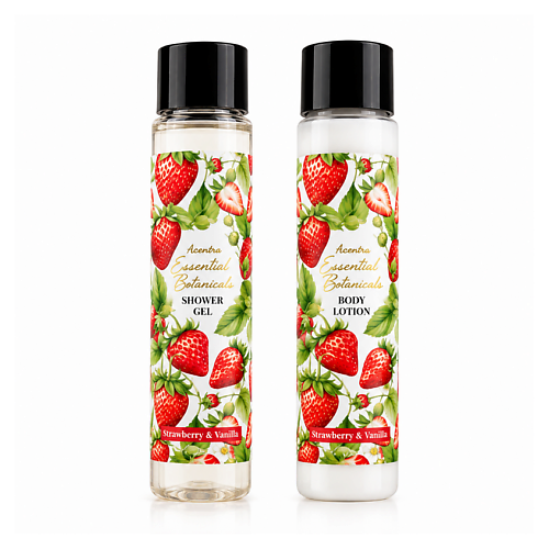 Набор средств для ухода за телом ACCENTRA Набор для тела Essential Botanics Strawberry & Vanilla