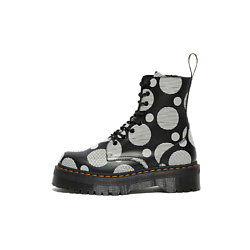 Кроссовки Dr.Martens Jadon Polka Dot Smooth Leather Platform Boots Black Womens