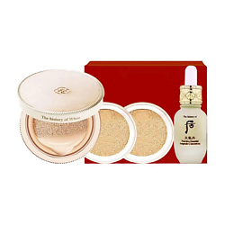 Набор:Кушон Mi Luxury Golden Cushion Glow + Сменный блок + Сыворотка для лица