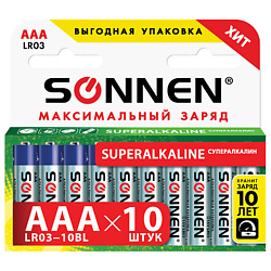 Батарейки Super Alkaline, AAA (LR03, 24А) мизинчиковые