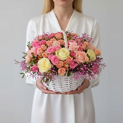 Корзина с цветами Цветочный сад