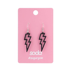 Серьги LIGHTNING BLACK #sugargem