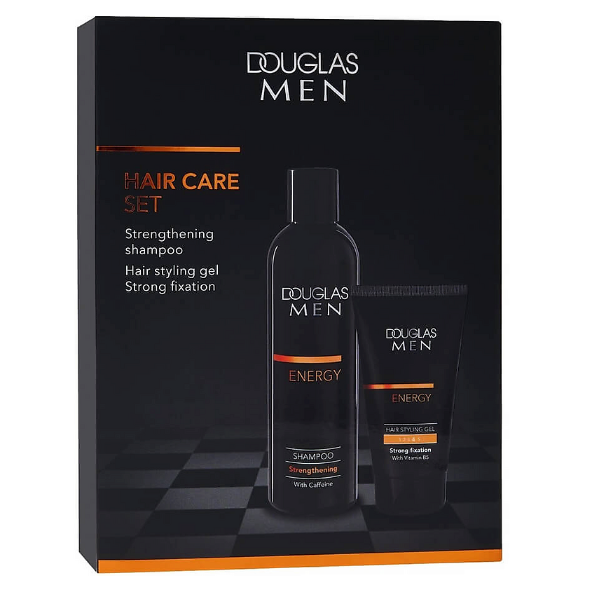 Изображение товара DOUGLAS Подарочный набор для волос Men Energy Haircare Set, шампунь 250 мл + гель 150 мл