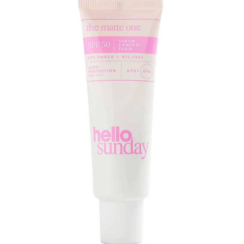 Изображение товара Флюид для лица HELLO SUNDAY The Matte One Sebum Control SPF 50 50 мл для жирной кожи Изображение товара Флюид для лица HELLO SUNDAY The Matte One Sebum Control SPF 50 50 мл для жирной кожи