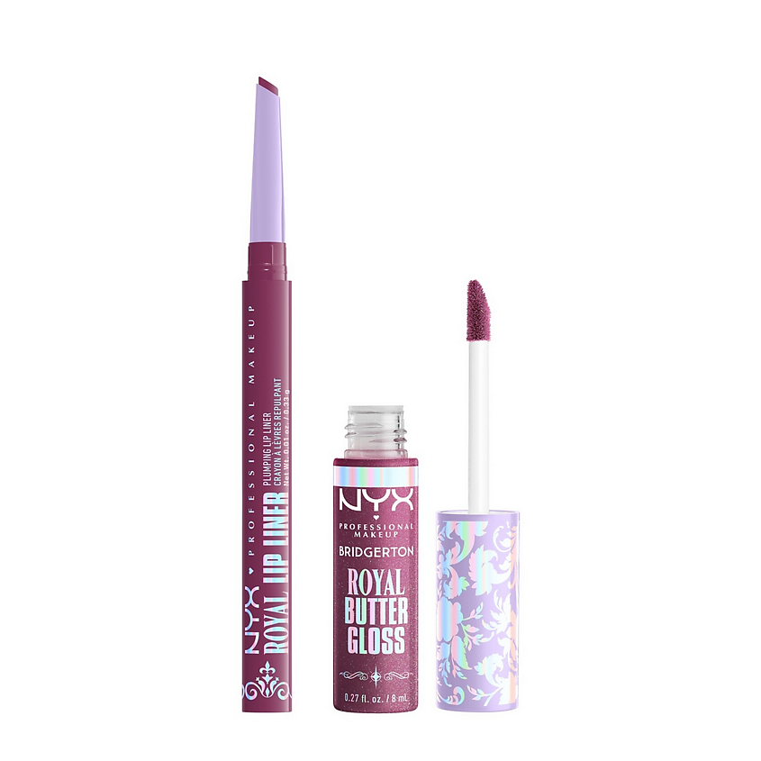 Изображение товара NYX PROFESSIONAL MAKEUP Набор для макияжа губ Bridgerton Royal Treasures, Amethyst Amour & Talk Of The Ton Изображение товара NYX PROFESSIONAL MAKEUP Набор для макияжа губ Bridgerton Royal Treasures, Amethyst Amour & Talk Of The Ton