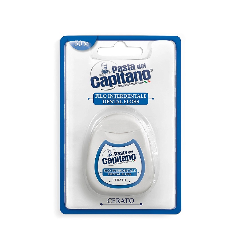 Изображение товара Зубная нить PASTA DEL CAPITANO Dental Floss 50 м эффективное очищение межзубных промежутков Изображение товара Зубная нить PASTA DEL CAPITANO Dental Floss 50 м эффективное очищение межзубных промежутков