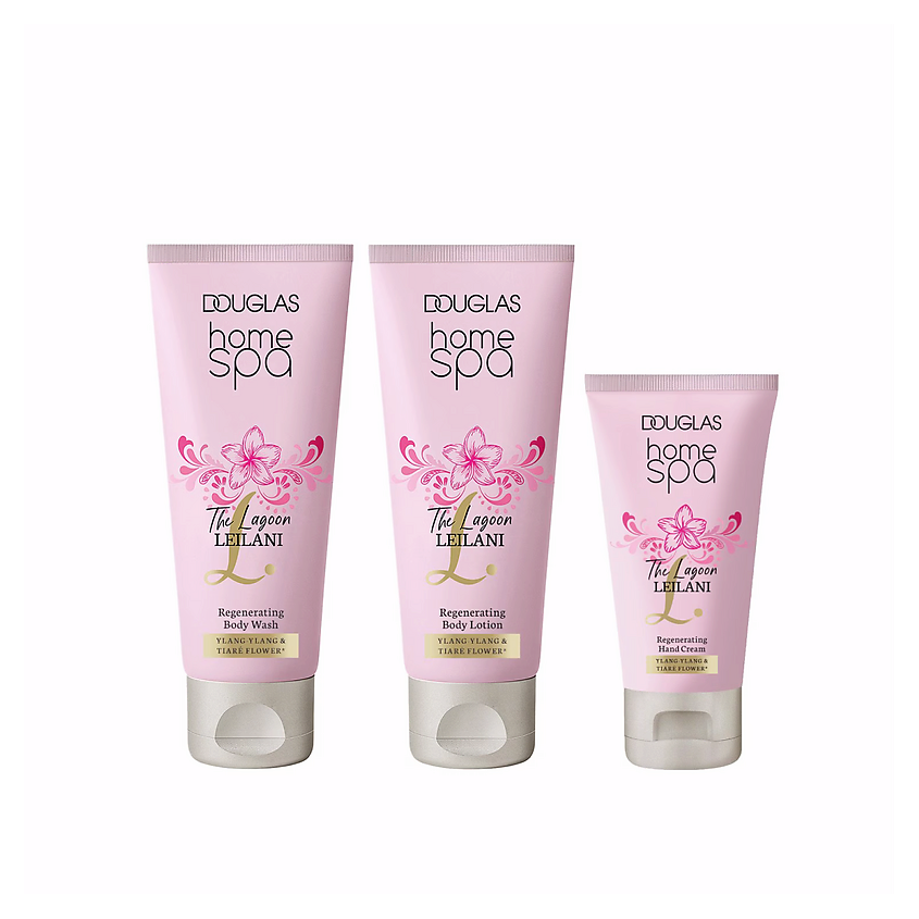 Изображение товара DOUGLAS Подарочный набор для тела Collection Home Spa The Lagoon Leilani, гель 75 мл + лосьон 75 мл + крем для рук 30 мл
