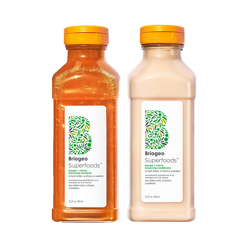 Набор для ухода за волосами BRIOGEO Набор для волос Superfoods Mango + Cherry Balancing