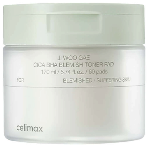 Диски для эксфолиации CELIMAX Пады для проблемной кожи Celimax Ji Woo Gae Cica BHA Blemish Toner Pad