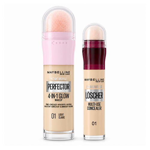Консилер MAYBELLINE NEW YORK MAYBELLINE Набор декоративной косметики Instant Perfector Glow 01 Light