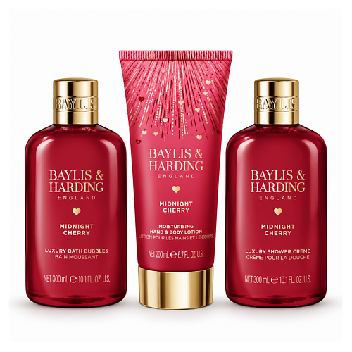 Набор средств для ухода за телом BAYLIS&HARDING BAYLIS & HARDING Подарочный набор для тела Midnight Cherry Bathing Essentials