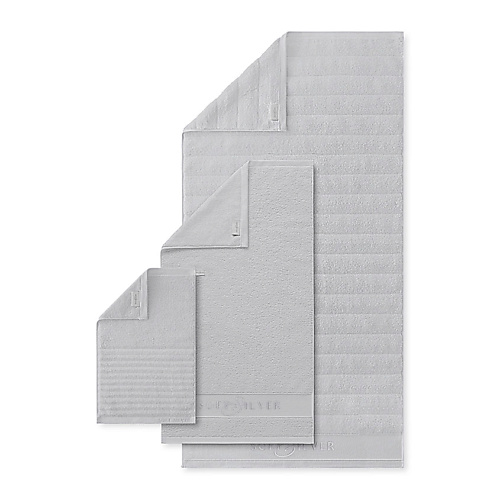 SOFT SILVER Набор Antibacterial Cotton Towels, полотенца для лица и тела 3 шт. Цвет: «Благородное серебро» (серый)
